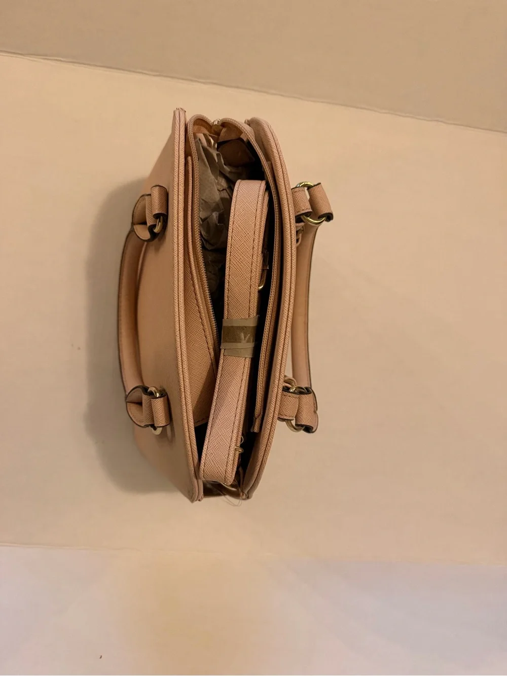 Structured Blush Pink Top-Handle Satchel